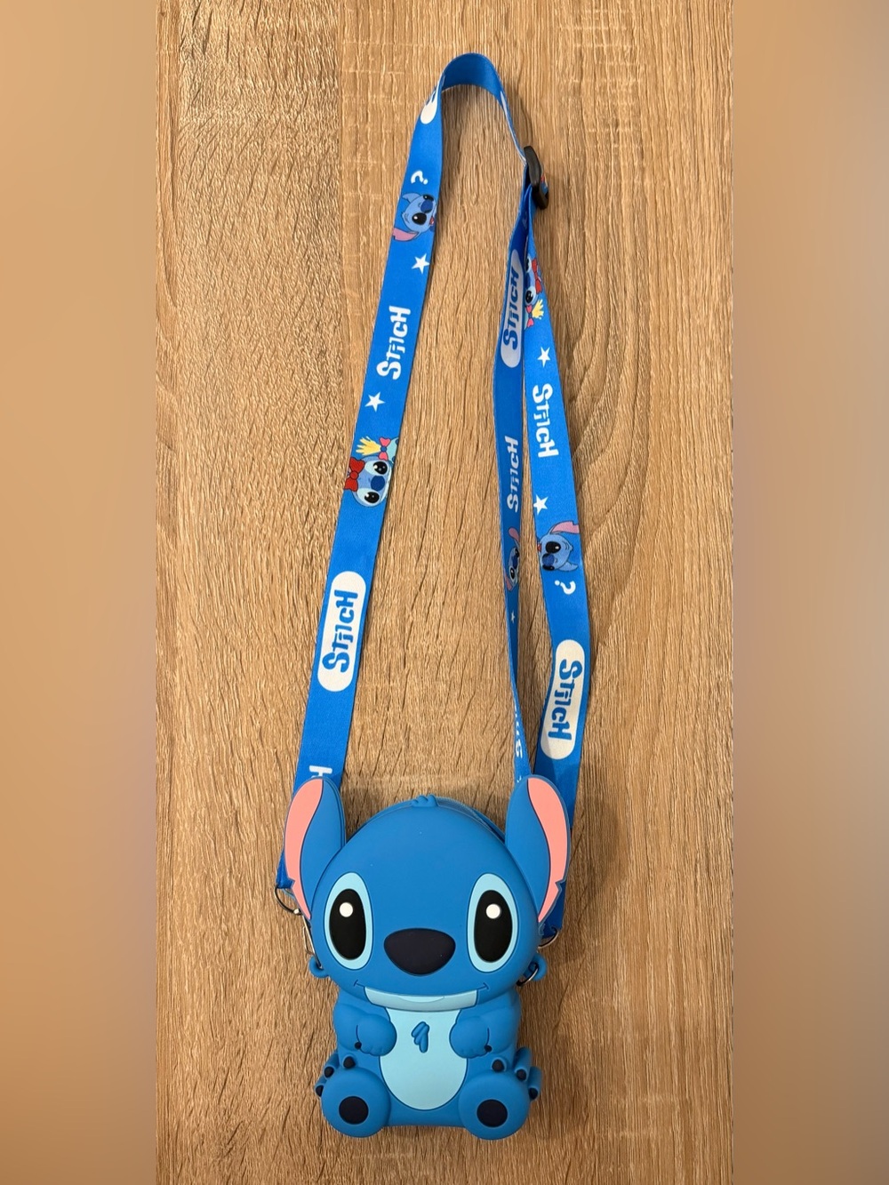 Disney Blue Stitch Kids Crossbody Bag with Character Strap
